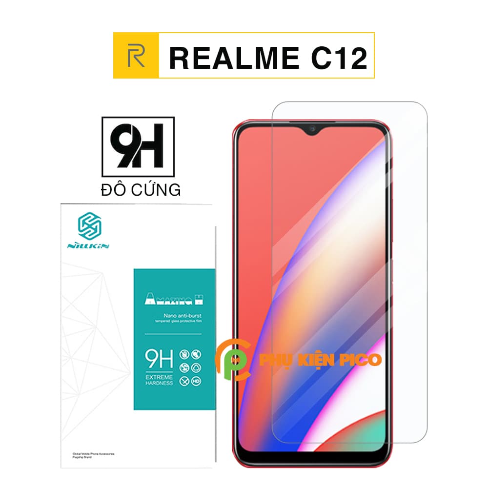 Kính cường lực Realme C12 chính hãng Nillkin Amazing H chống trầy xước – Dán màn hình Realme C12