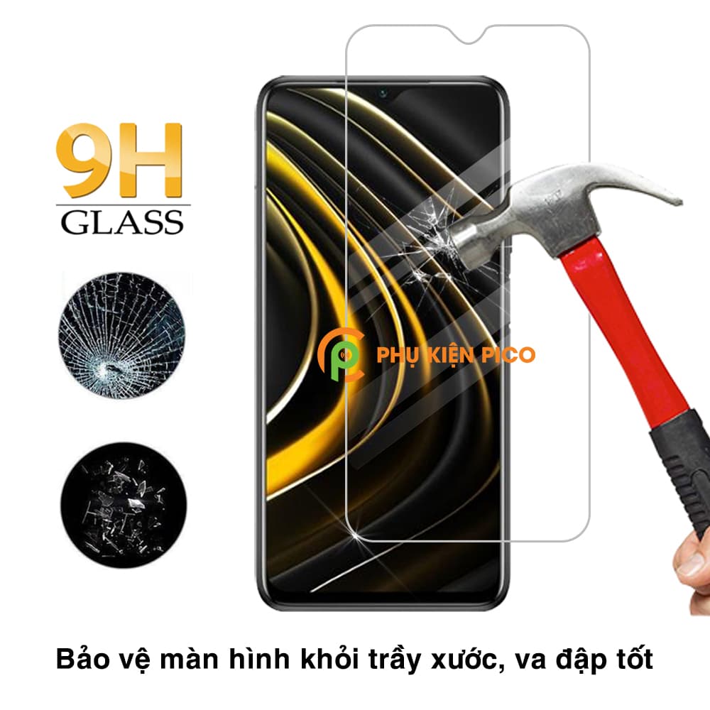 Kính cường lực Poco M3 full màn hình chính hãng Gor dùng chung với mọi loại ốp lưng - 2