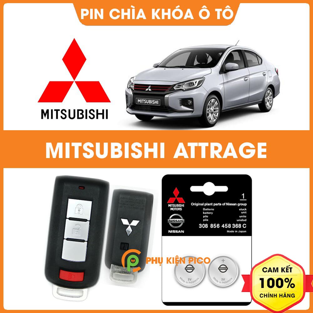 Pin chìa khóa ô tô Mitsubishi Attrage chính hãng Mitsubishi sản xuất tại Indonesia 3V Panasonic