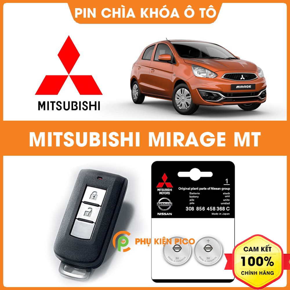 Pin chìa khóa ô tô Mitsubishi Mirage MT chính hãng Mitsubishi sản xuất tại Indonesia 3V Panasonic