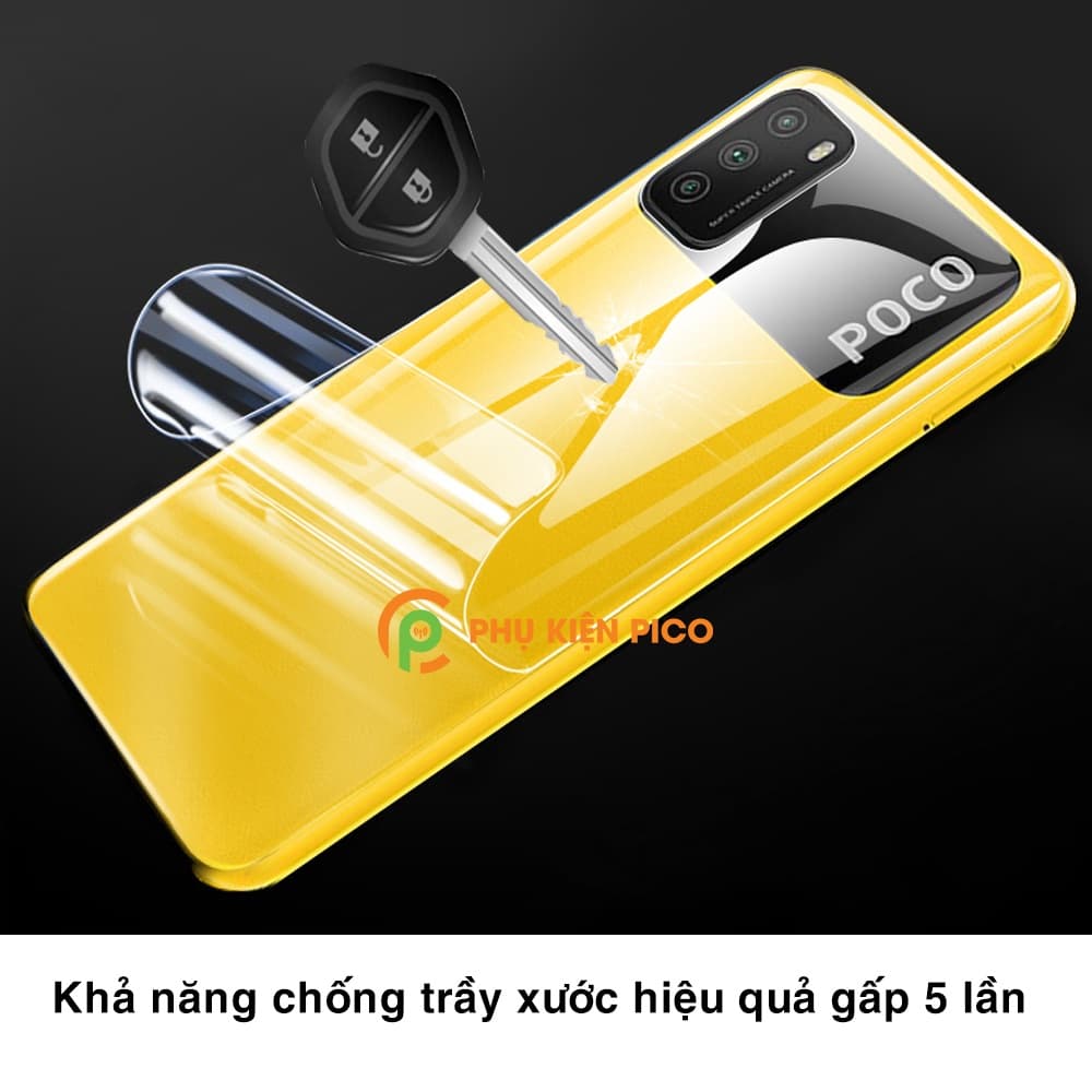 Dán màn hình Poco M3 và Dán lưng Poco M3 PPF cao cấp dẻo trong suốt và Cường lực camera Xiaomi Poco M3 – Combo 3 - 5