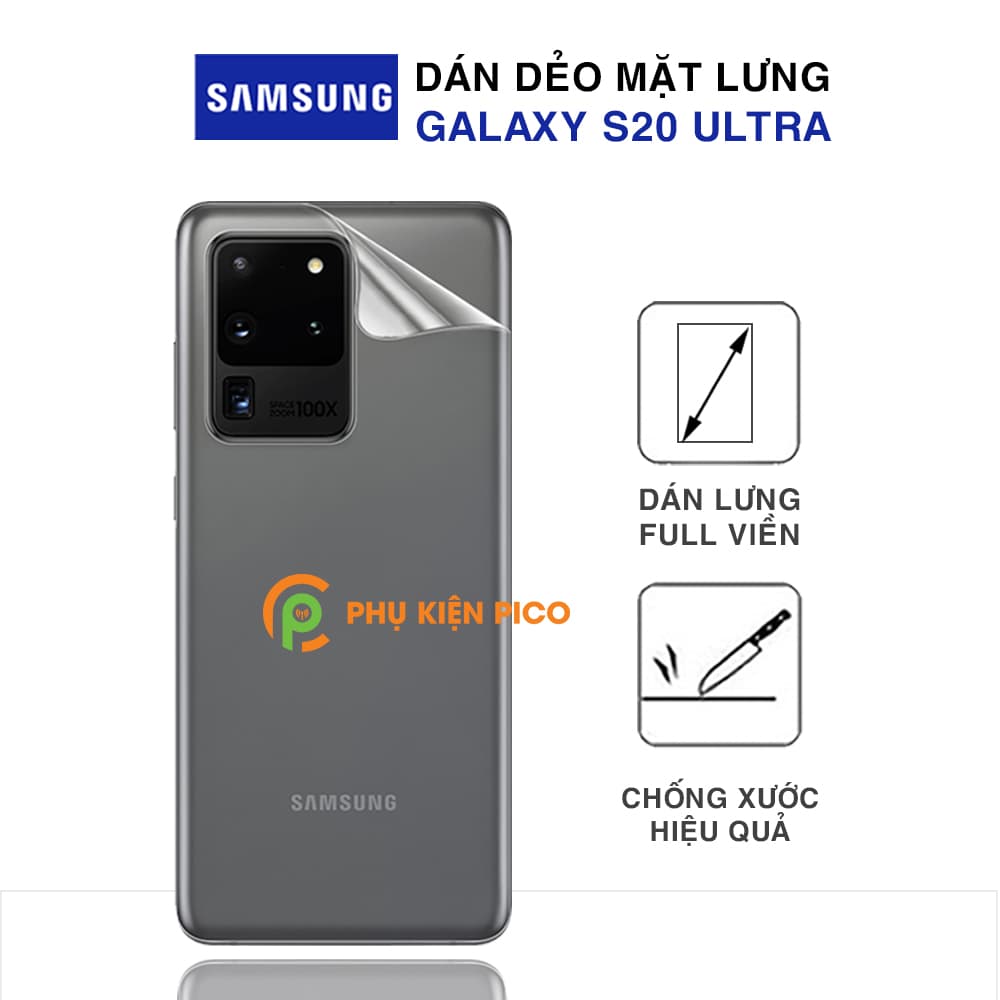 Dán lưng Samsung S20 Ultra PPF cao cấp full viền chống trầy xước - Dán PPF Samsung Galaxy S20 Ultra