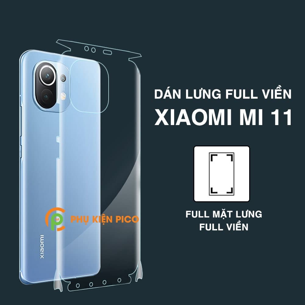 Dán lưng Xiaomi Mi 11 full viền dẻo trong suốt PPF tự phục hồi vết xước