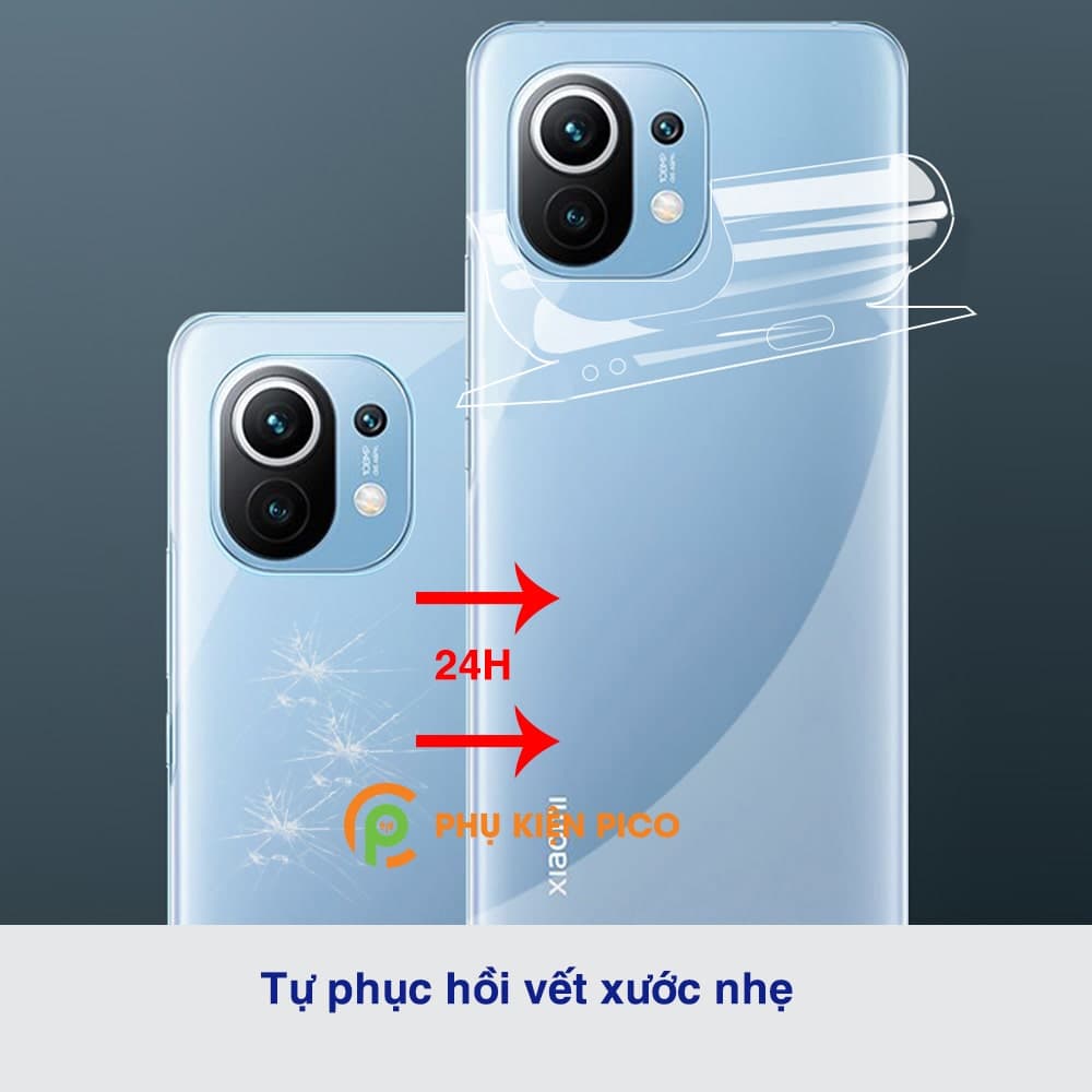 Dán lưng Xiaomi Mi 11 full viền dẻo trong suốt PPF tự phục hồi vết xước - 7