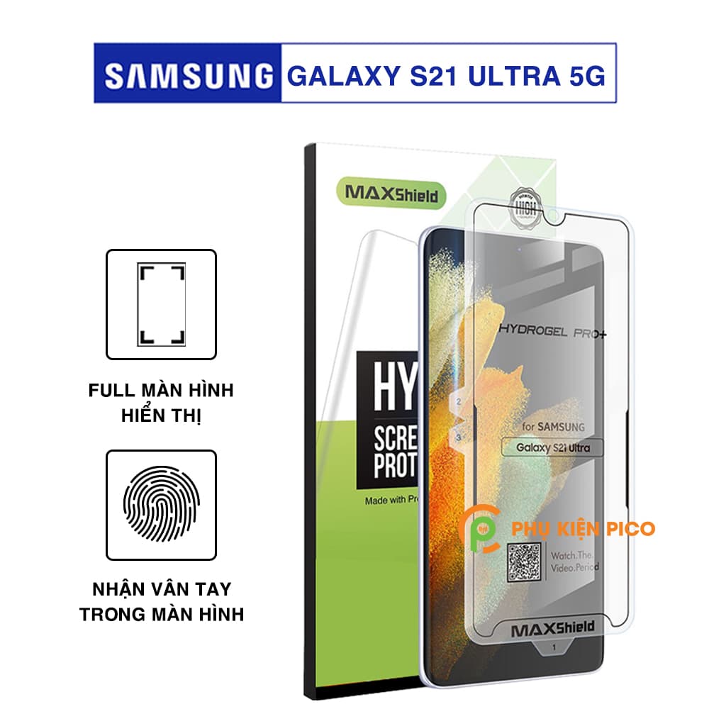 Dán màn hình Samsung Galaxy S21 Ultra 5G chính hãng Maxshield