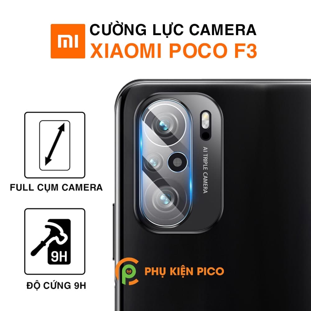 Cường lực camera Xiaomi Poco F3 độ cứng 9H trong suốt