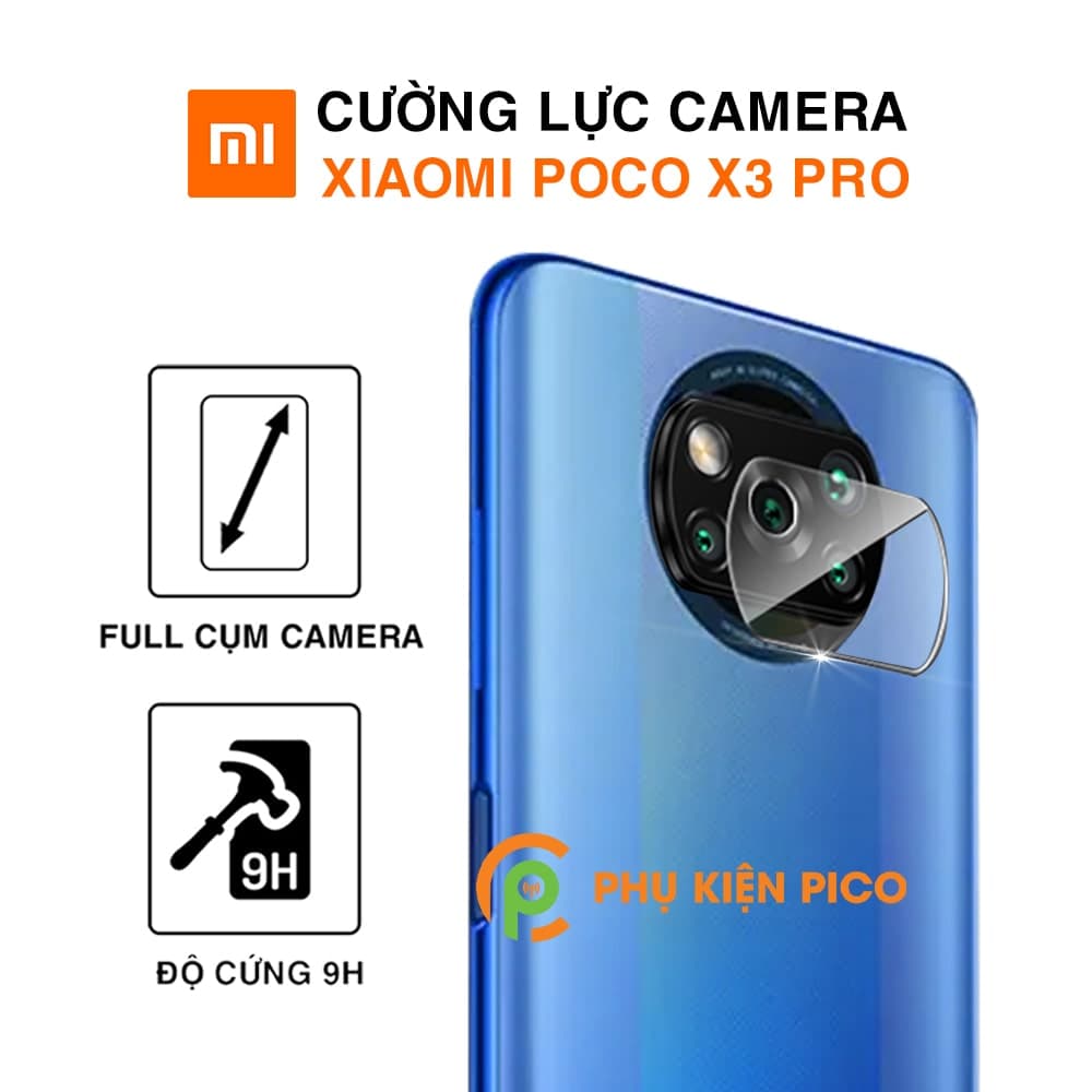 Cường lực camera Xiaomi Poco X3 Pro độ cứng 9H trong suốt