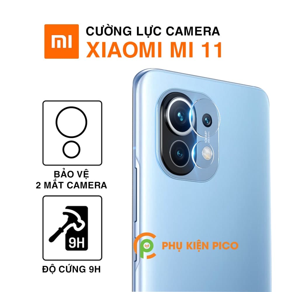 Cường lực mắt camera Xiaomi Mi 11 độ cứng 9H trong suốt