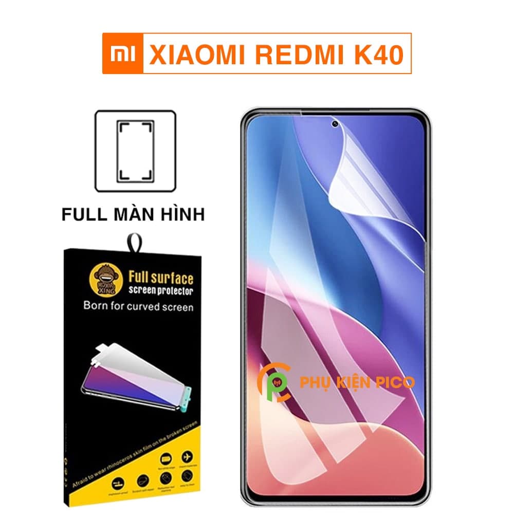 Dán màn hình Xiaomi Redmi K40 full màn trong suốt chính hãng Moxiao Xing