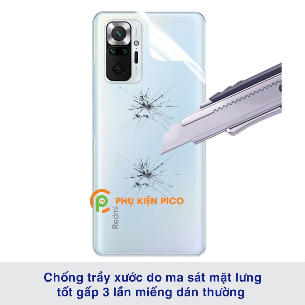 Dán lưng Xiaomi Redmi Note 10 Pro full mặt lưng dẻo trong suốt - 7