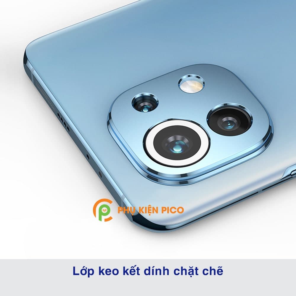 Dán camera Xiaomi Mi 11 khung kim loại bảo vệ an toàn camera sau - 3