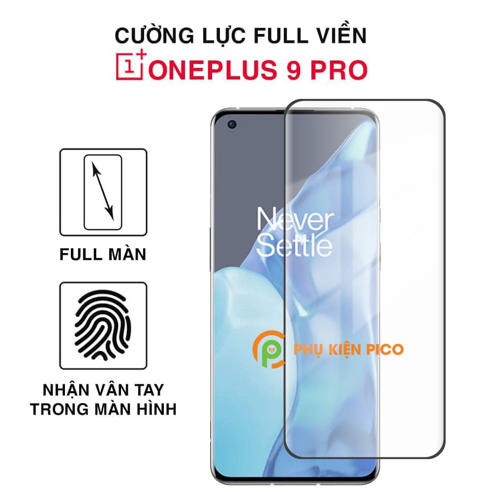 Kính cường lực Oneplus 9 Pro viền đen siêu mỏng full keo full màn hình