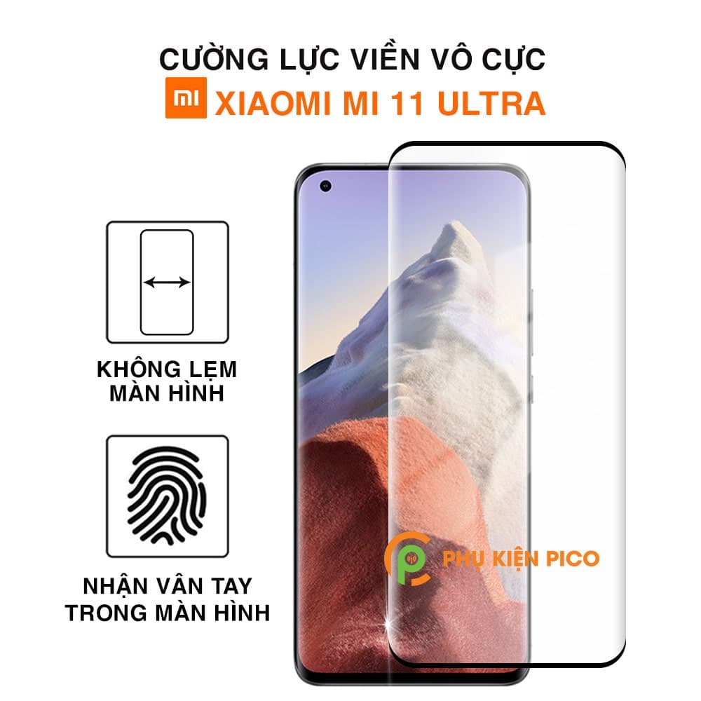 Kính cường lực Xiaomi Mi 11 Ultra viền vô cực full keo full màn hình