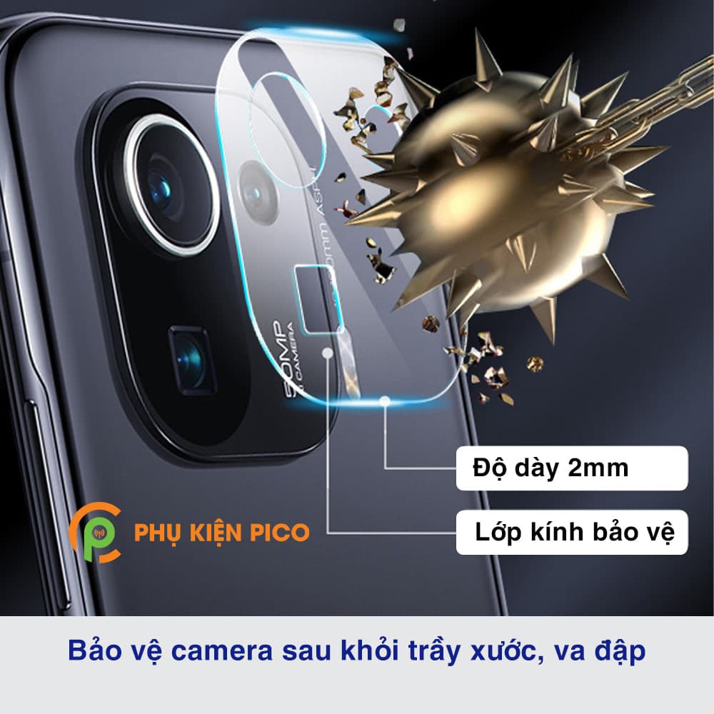 Cường lực camera Xiaomi Mi 11 Pro độ cứng 9H trong suốt - 7