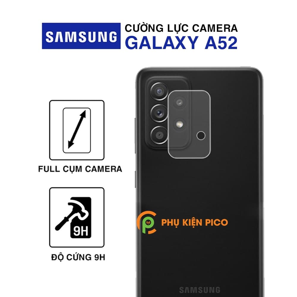 Cường lực camera Samsung Galaxy A52 độ cứng 9H trong suốt