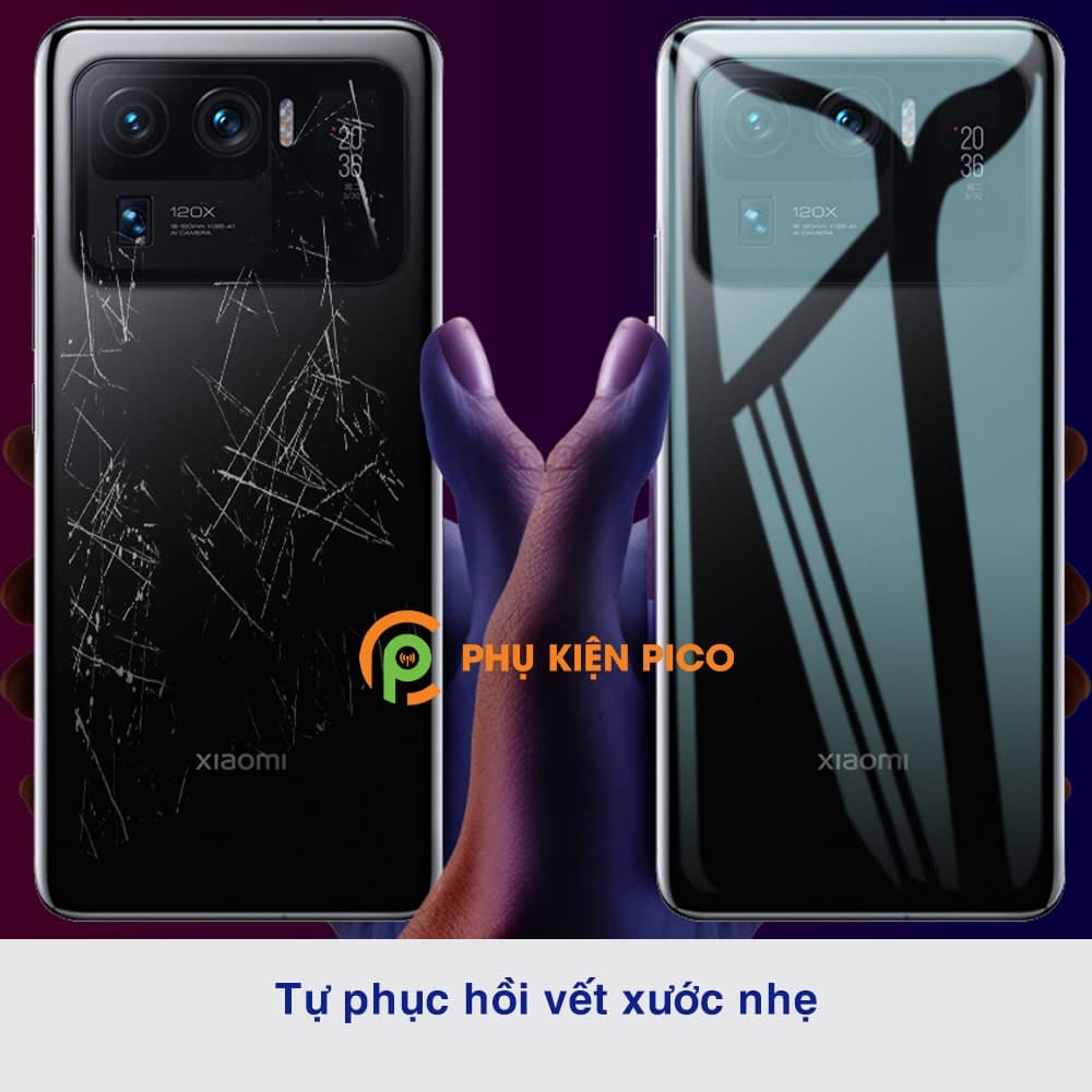 Dán lưng Xiaomi Mi 11 Ultra full mặt lưng full viền dẻo trong suốt - 8