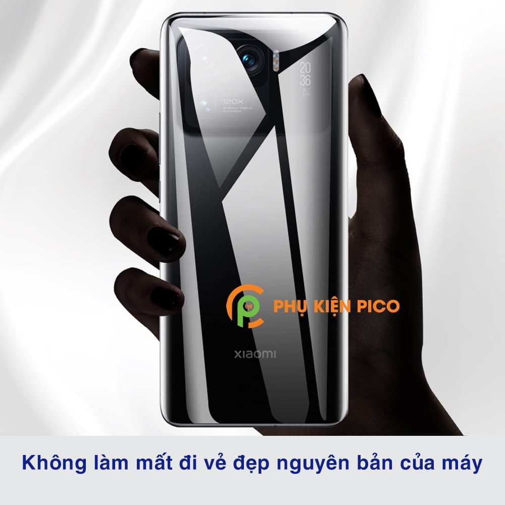Dán lưng Xiaomi Mi 11 Ultra full mặt lưng full viền dẻo trong suốt - 7