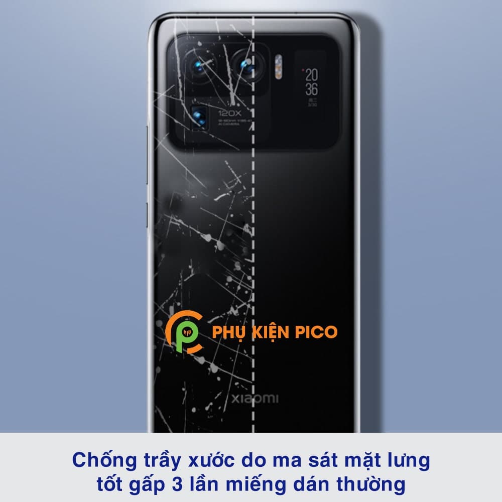 Dán lưng Xiaomi Mi 11 Ultra full mặt lưng full viền dẻo trong suốt - 6