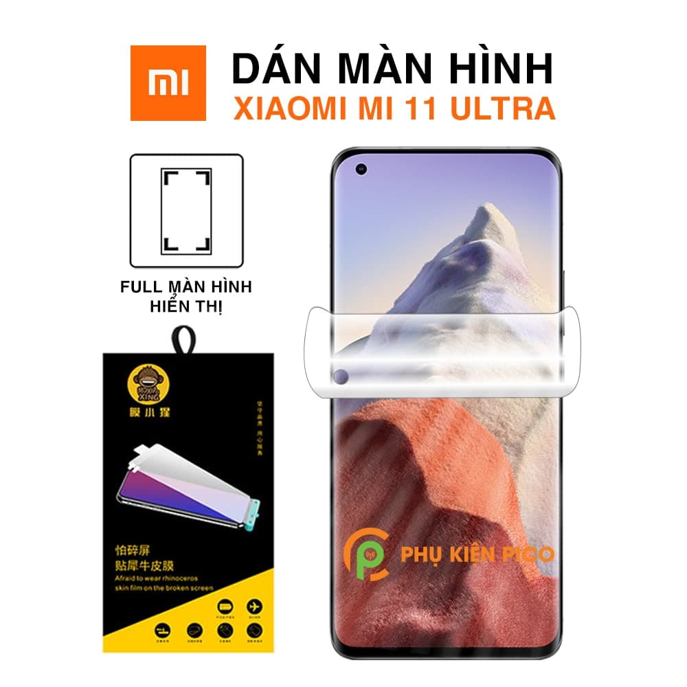 Dán màn hình Xiaomi Mi 11 Ultra full màn trong suốt chính hãng Moxiao Xing