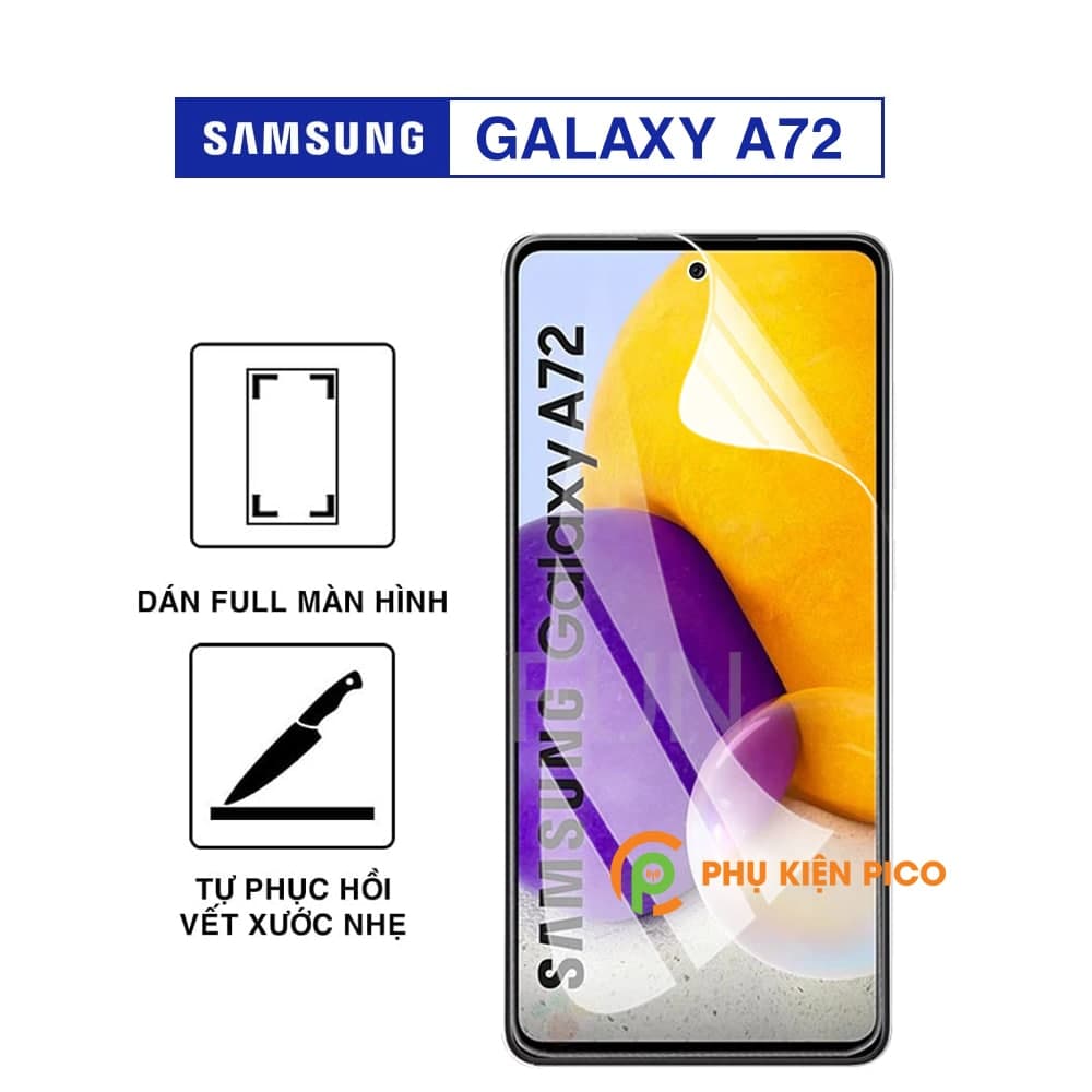 Dán màn hình Samsung Galaxy A72 full màn dẻo trong suốt