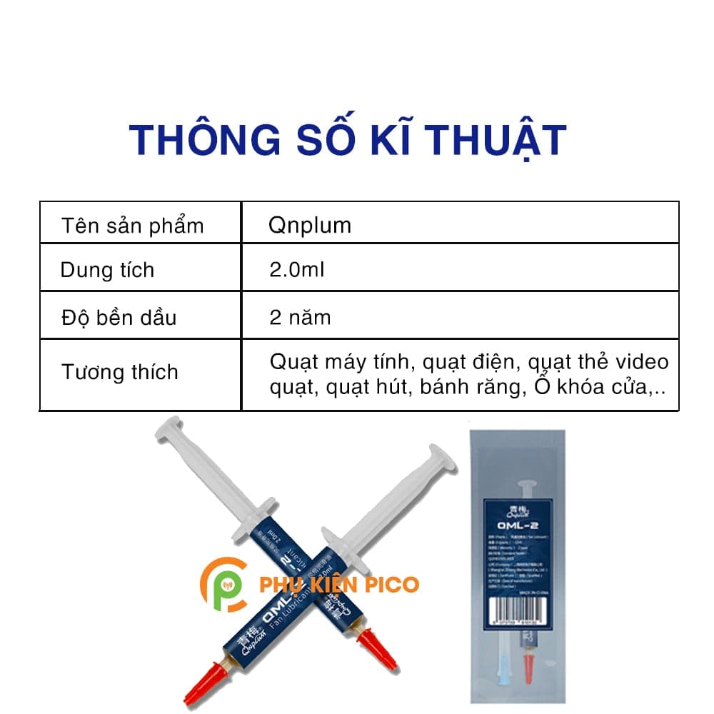 Dầu tra quạt tản nhiệt máy tính, laptop QML-2 Fan Lubricant 2ml - 7