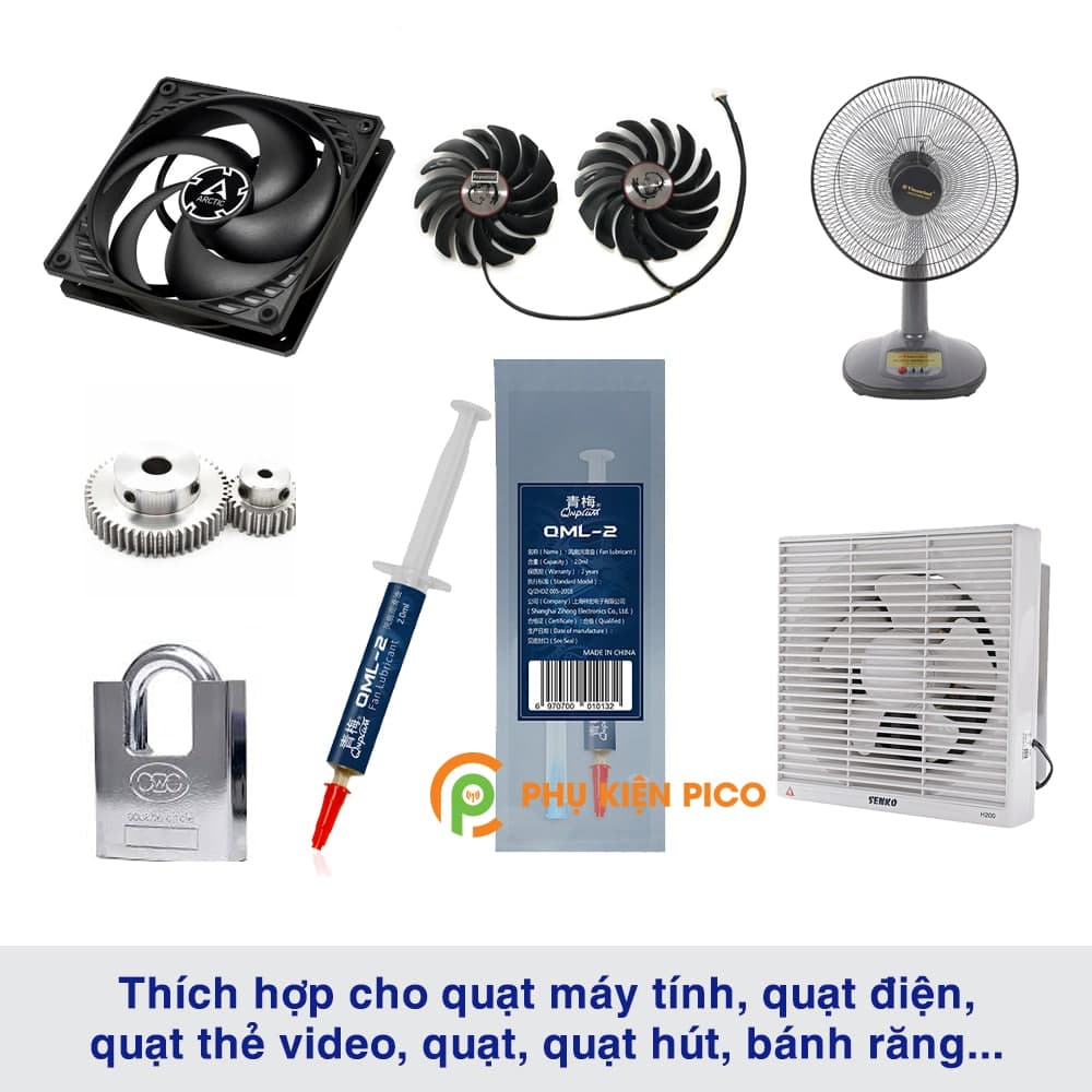 Dầu tra quạt tản nhiệt máy tính, laptop QML-2 Fan Lubricant 2ml - 6