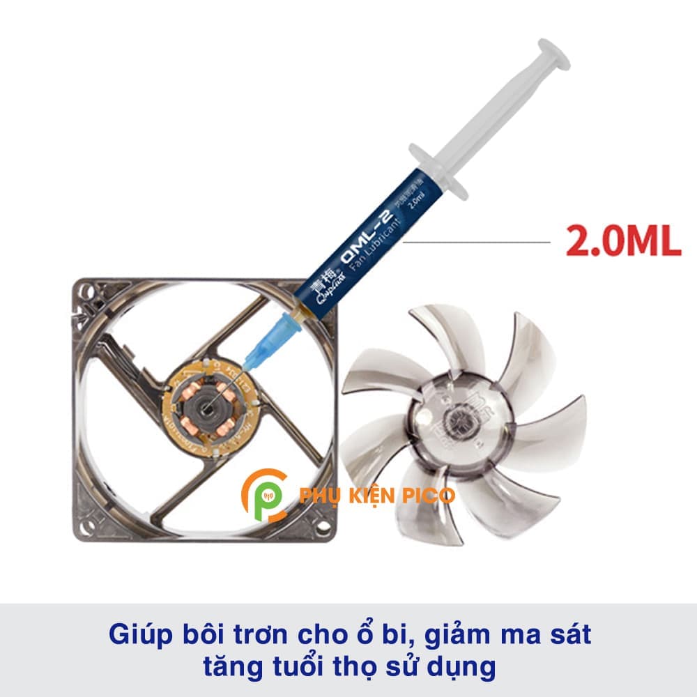 Dầu tra quạt tản nhiệt máy tính, laptop QML-2 Fan Lubricant 2ml - 3