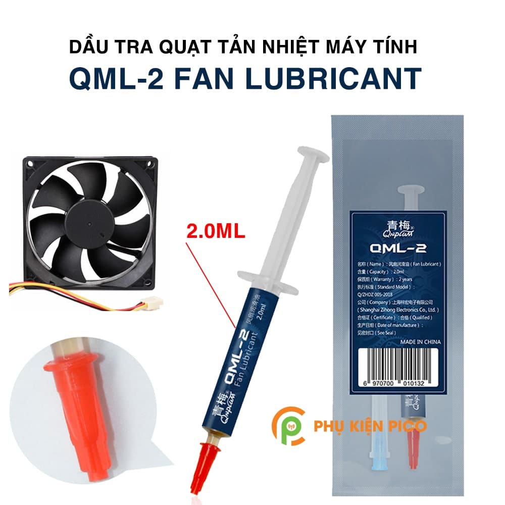 Dầu tra quạt tản nhiệt máy tính, laptop QML-2 Fan Lubricant 2ml