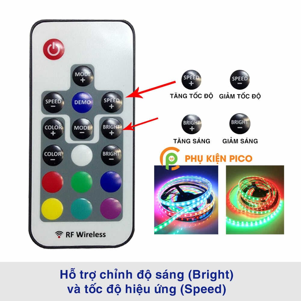 Bộ điều khiển LED RGB 12v 4pin không dây (RGB Led Controller) - 5