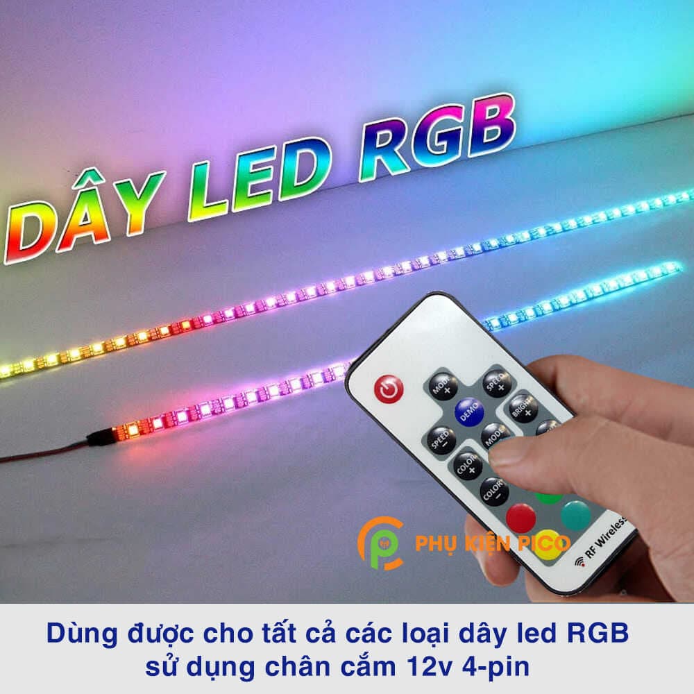 Bộ điều khiển LED RGB 12v 4pin không dây (RGB Led Controller) - 4