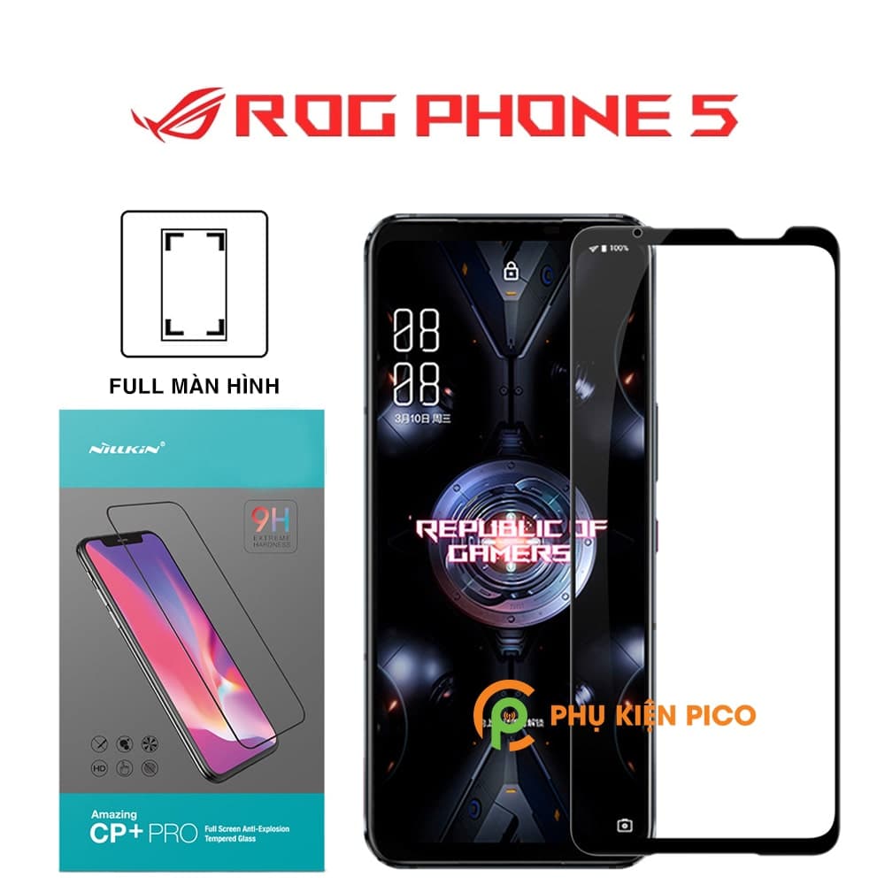 Cường lực Rog Phone 5 full màn hình viền siêu mỏng chính hãng Nillkin Amazing CP+ Pro