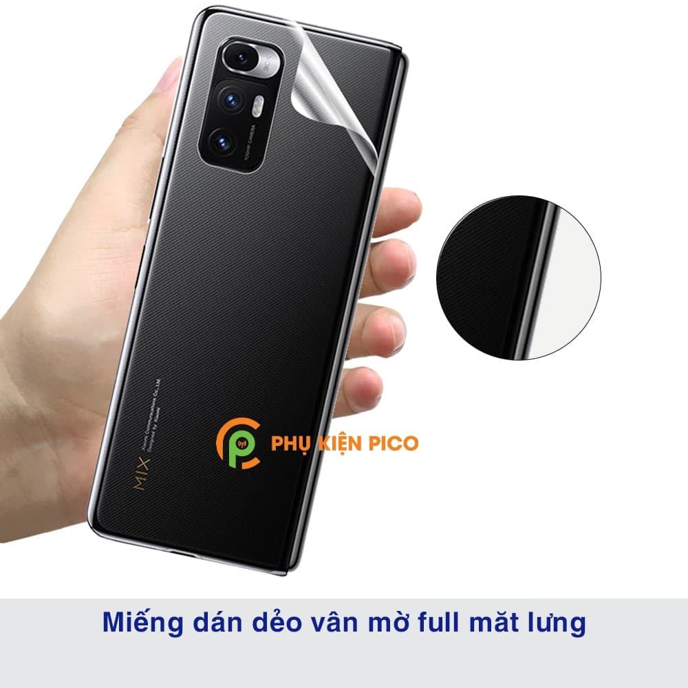 Dán lưng Xiaomi Mi Mix Fold dẻo vân mờ chống bám vân tay - 2