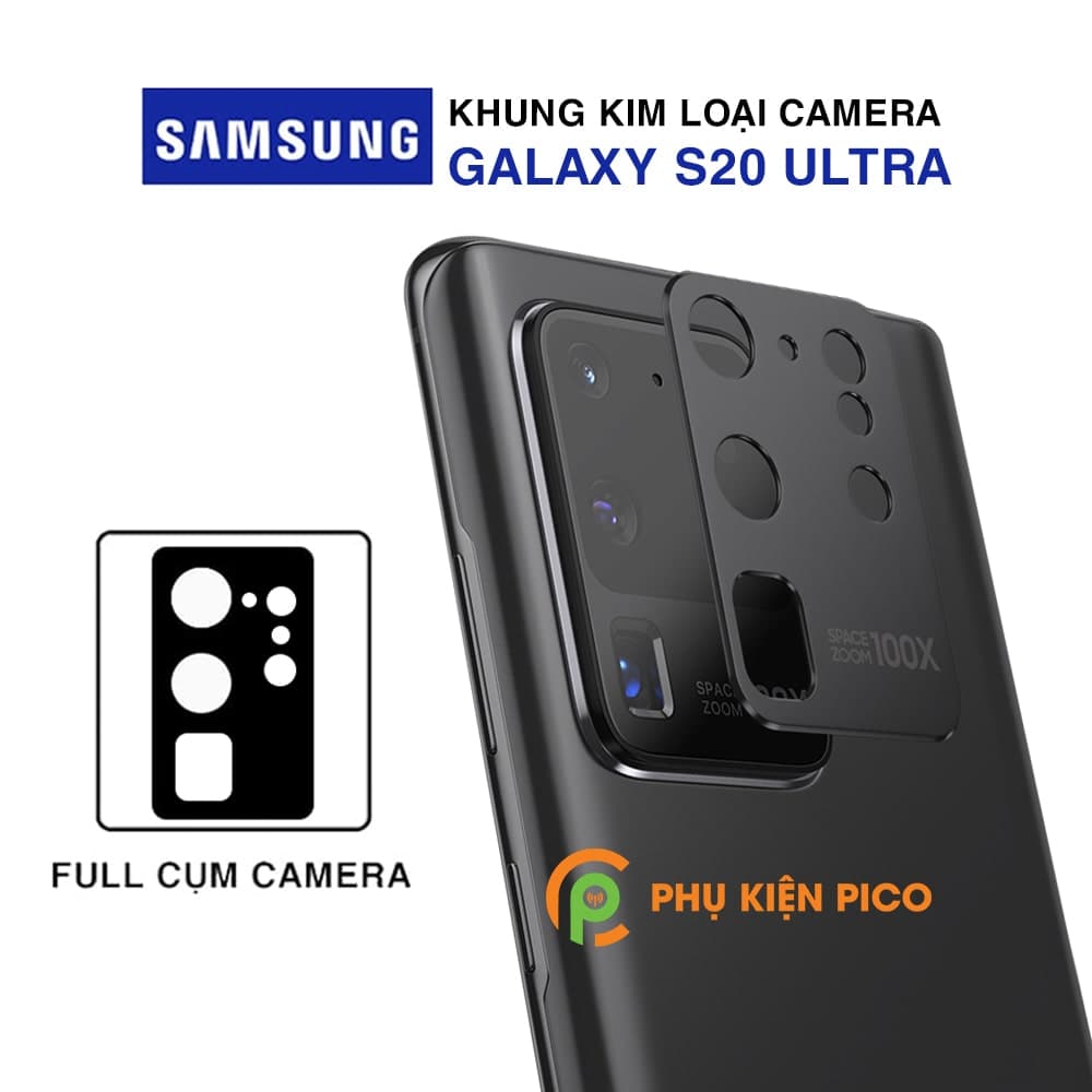 Dán camera Samsung Galaxy S20 Ultra khung kim loại bảo vệ camera sau