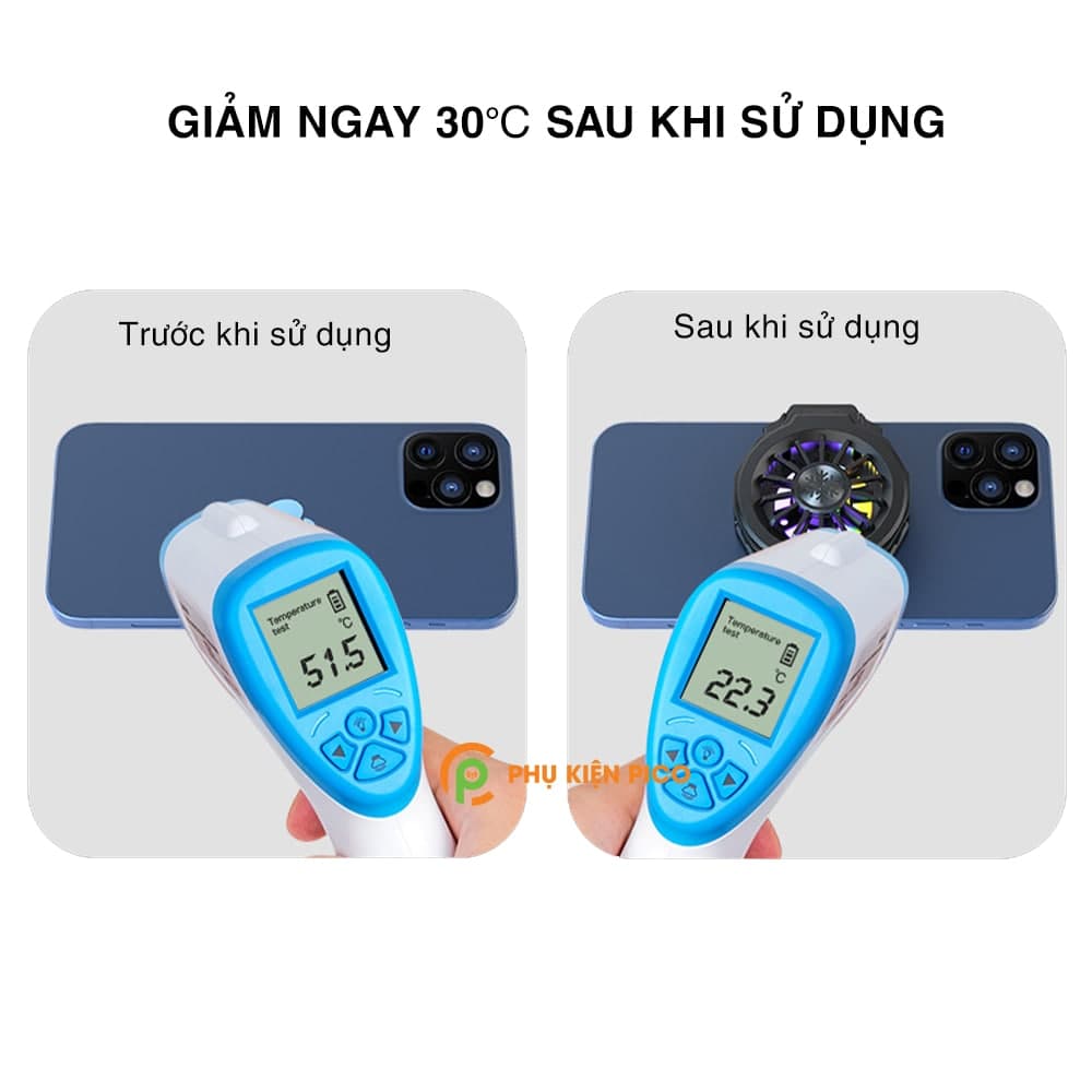Quạt tản nhiệt máy tính bảng sò lạnh F10 hút nam châm sạc không dây led RGB - 7