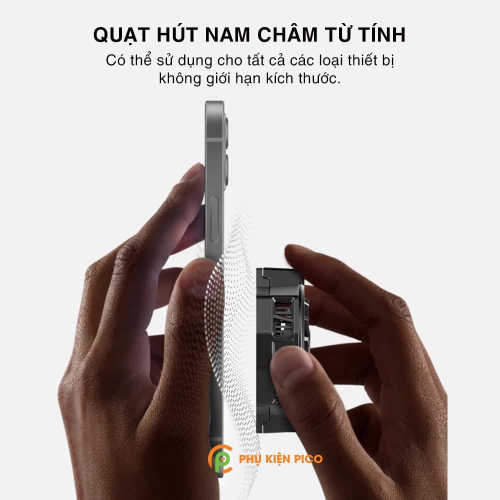 Quạt tản nhiệt máy tính bảng sò lạnh F10 hút nam châm sạc không dây led RGB - 6