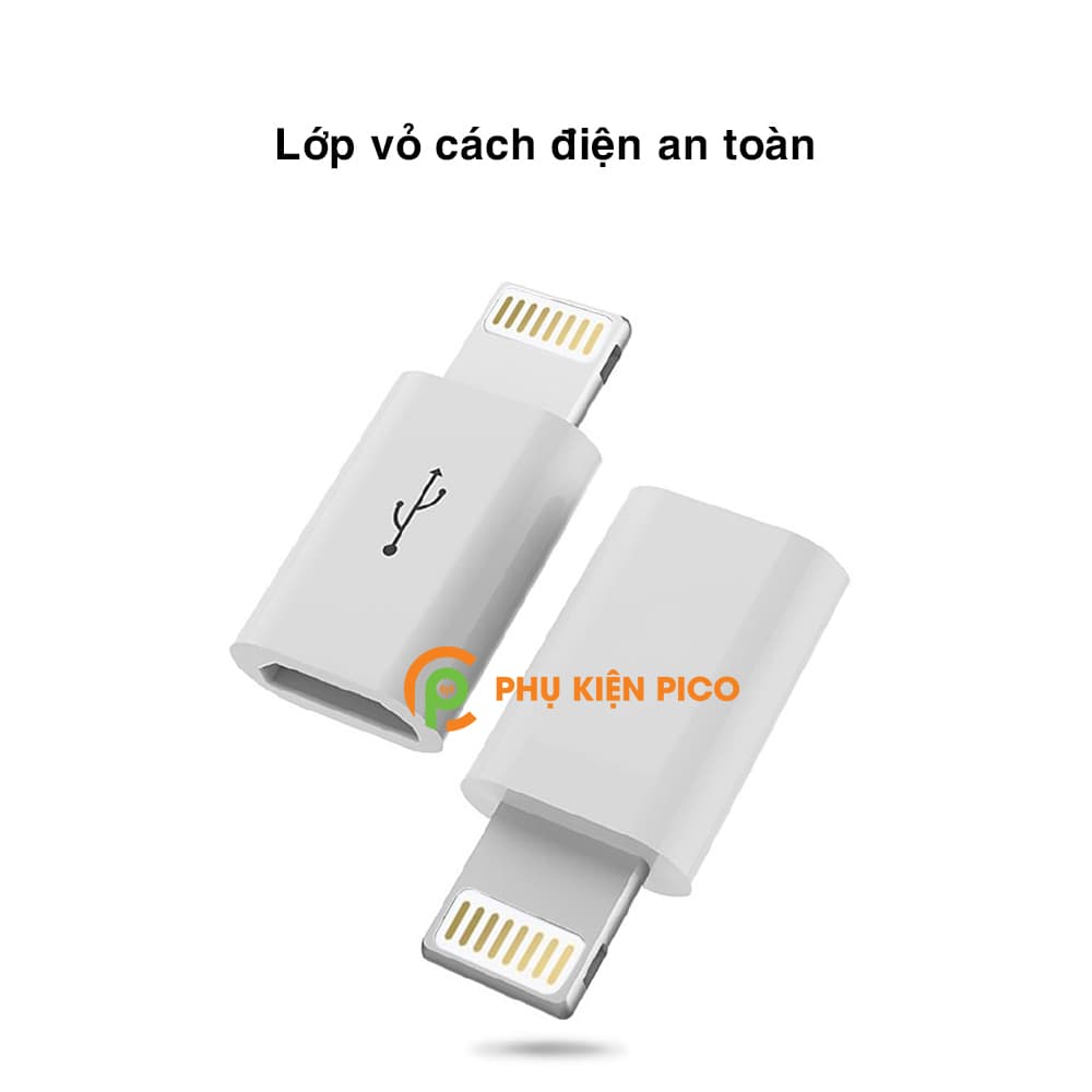 Đầu chuyển Micro USB sang Lightning dùng cho iPhone Ipad Ipod - Đầu chuyển Lightning sang Micro USB - 6