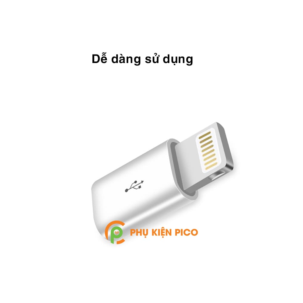 Đầu chuyển Micro USB sang Lightning dùng cho iPhone Ipad Ipod - Đầu chuyển Lightning sang Micro USB - 5