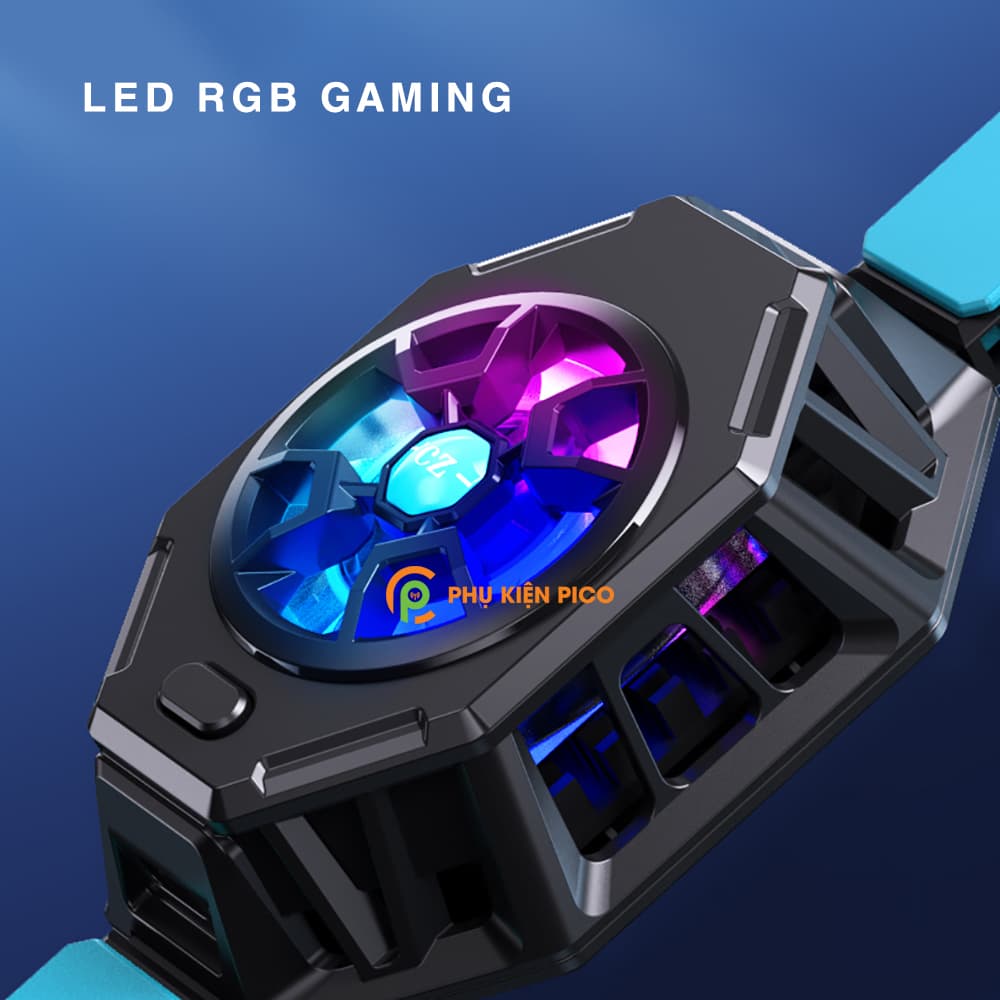 Quạt tản nhiệt điện thoại sò lạnh P50 - Quạt tản nhiệt máy tính bảng Ipad Led RGB - 7