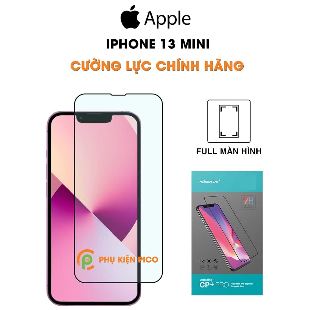 Kính cường lực iPhone 13 Mini full màn hình chính hãng Nillkin CP+ Pro