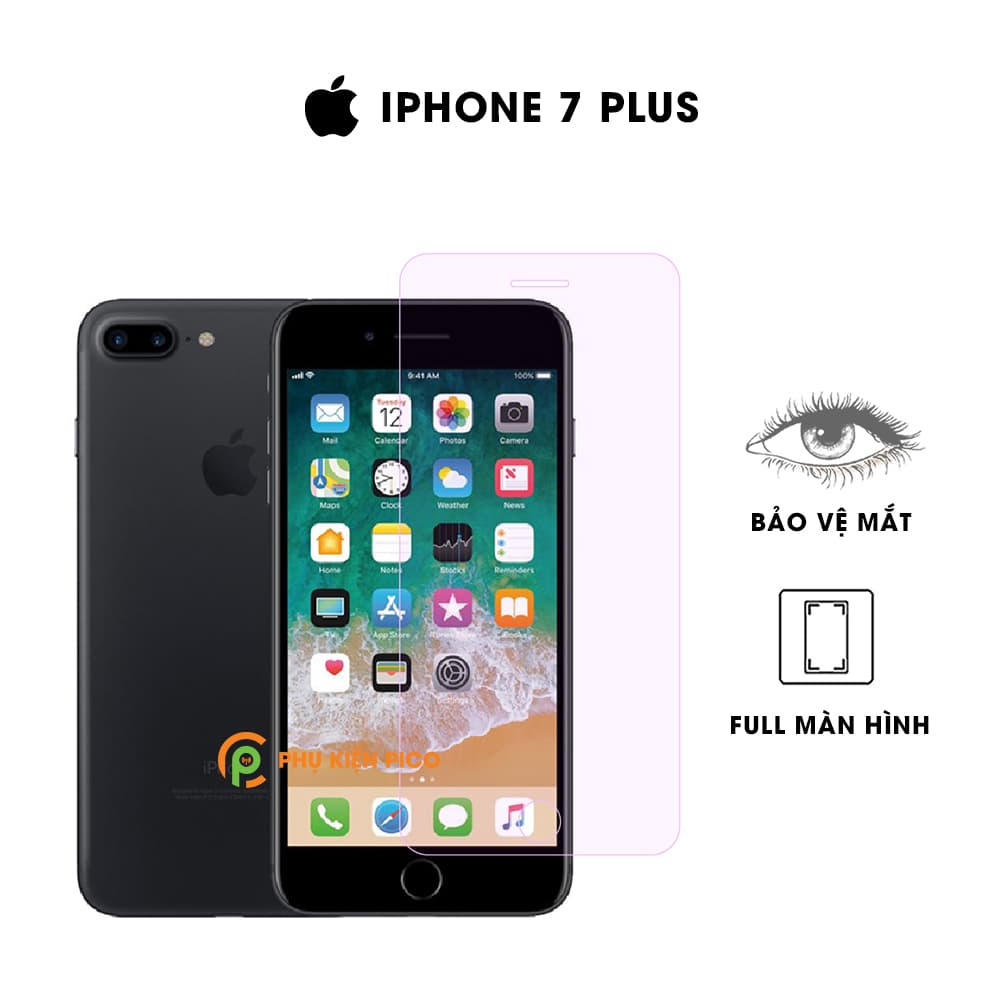 Cường lực Iphone 7 Plus chống ánh sáng xanh bảo vệ mắt full màn hình