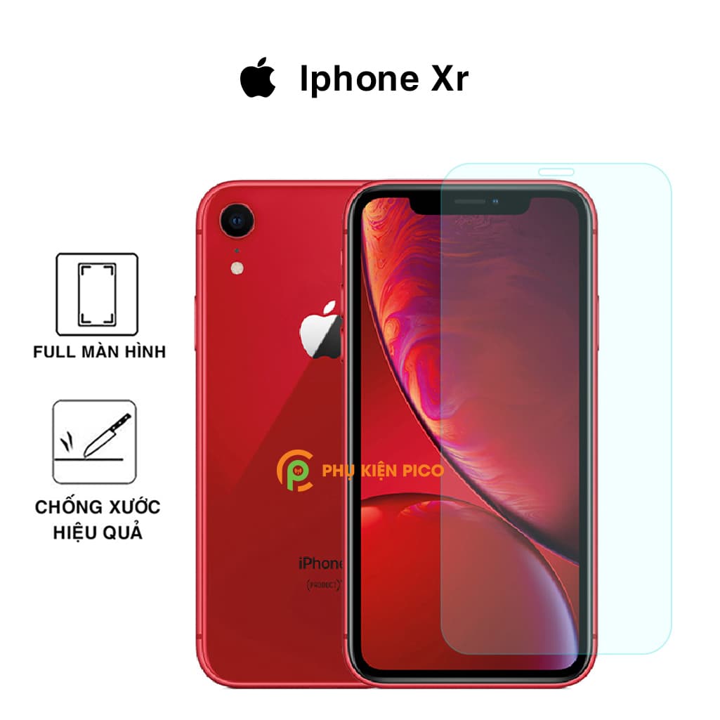 Kính cường lực Iphone Xr full màn hình trong suốt độ cứng 9H