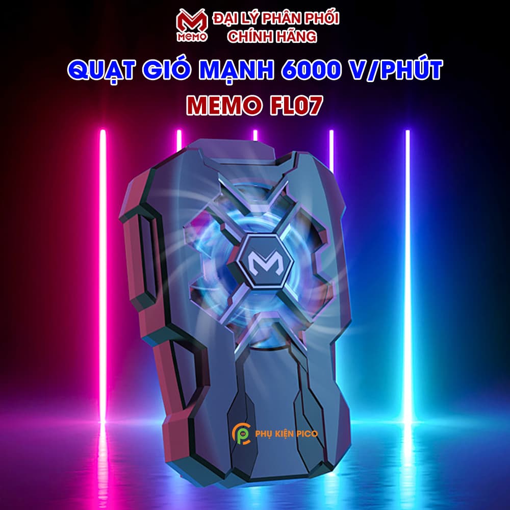 Quạt tản nhiệt điện thoại Memo FL07 làm mát nhanh Pin 400mAh