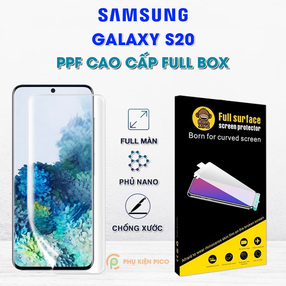 Dán màn hình Samsung Galaxy S20 trong suốt PPF chính hãng Moxiao Xing