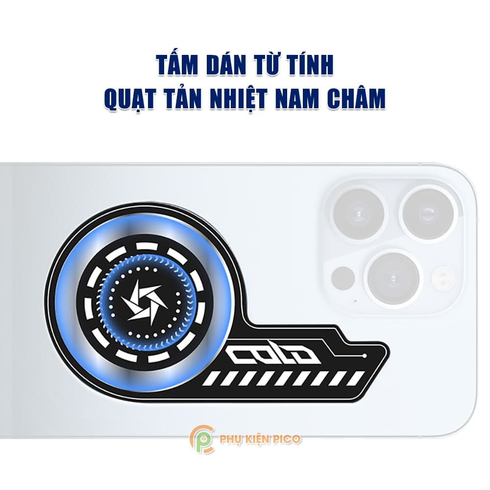 Miếng dán quạt tản nhiệt điện thoại Gaming cao cấp - Tấm dán từ tính quạt tản nhiệt nam châm