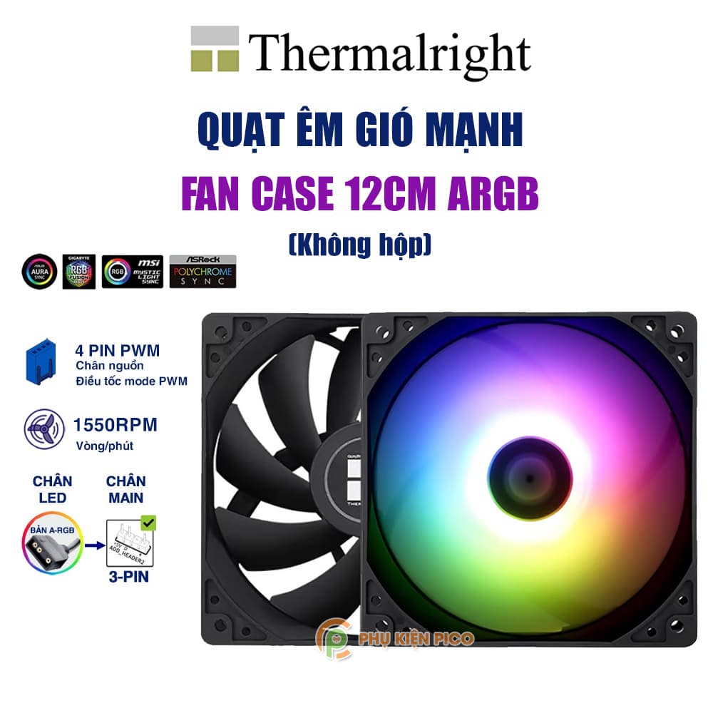 Quạt Fan Case 12cm Thermalright ARGB C12CW-S - Quạt tản nhiệt PC 12cm