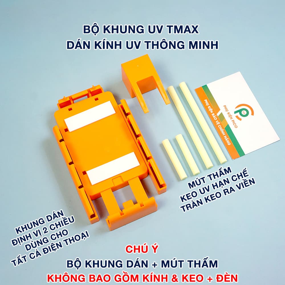 Khung dán kính cường lực UV hỗ trợ dán cường lực cong dễ dàng hơn