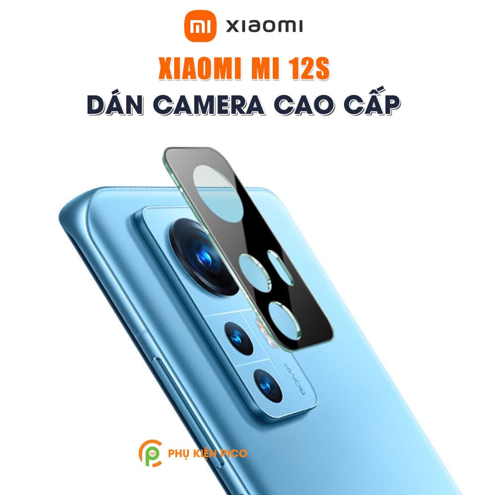 Dán camera Xiaomi Mi 12S thấu kính nổi 3D độ cứng 9H trong suốt