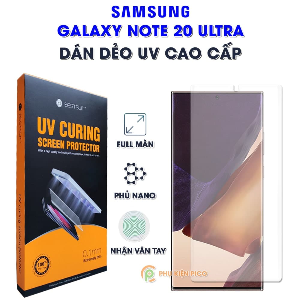 Dán màn hình Samsung Galaxy Note 20 Ultra PPF UV cao cấp Bestsuit nhận vân tay full màn hình