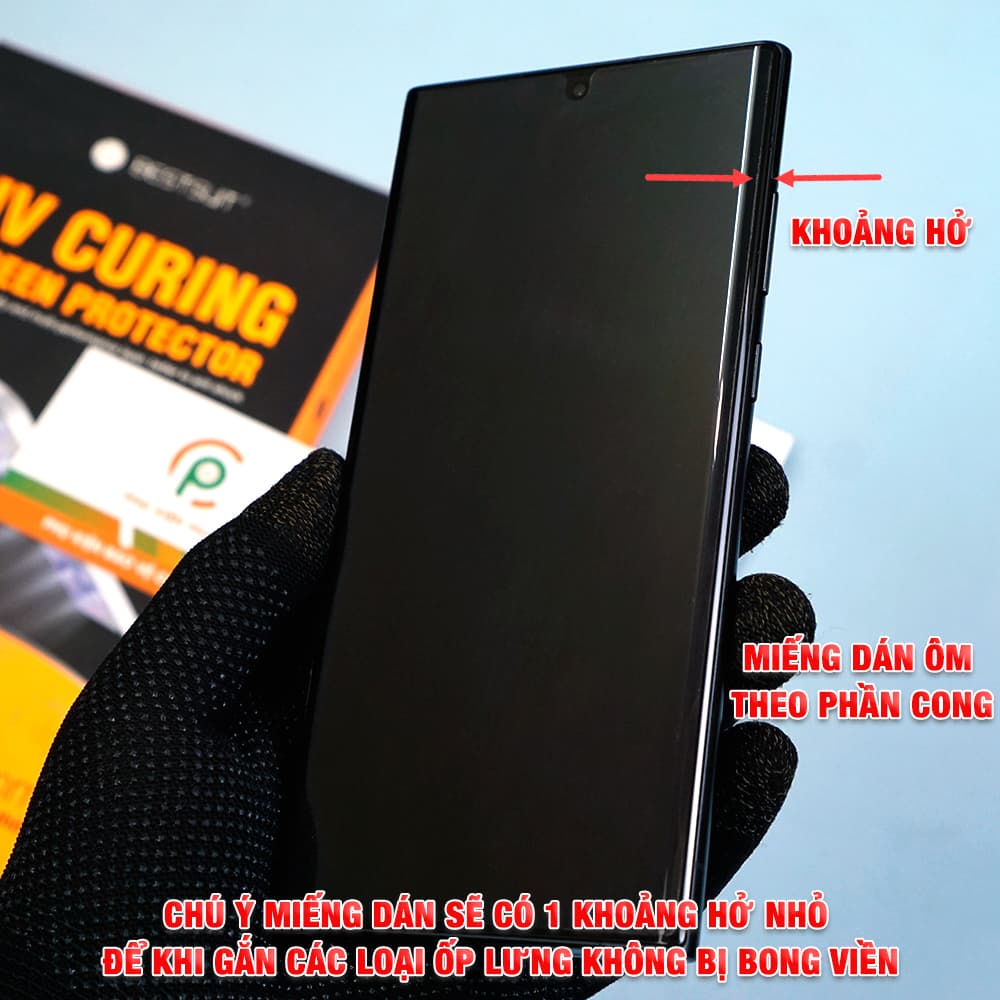 Dán màn hình Samsung Galaxy Note 10 Plus PPF UV cao cấp Bestsuit nhận vân tay full màn hình - 7