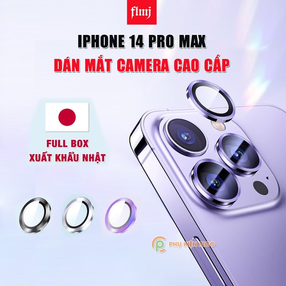 Dán camera Iphone 14 Pro Max - Dán mắt Camera Iphone 14 Pro Max kim loại siêu cứng FLMJ - Dán bảo vệ camera iPhone 14 Pro Max